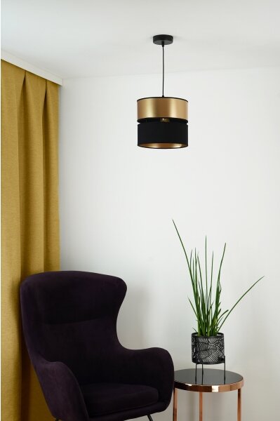 Brilagi - Пендел ROYAL 1xE27/15W/230V Ø 25 см черен/златист