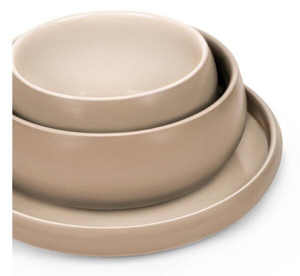 Бежови глинени чинии в комплект 4 бр. ø 22 cm Terra Rondo – Bonami Selection