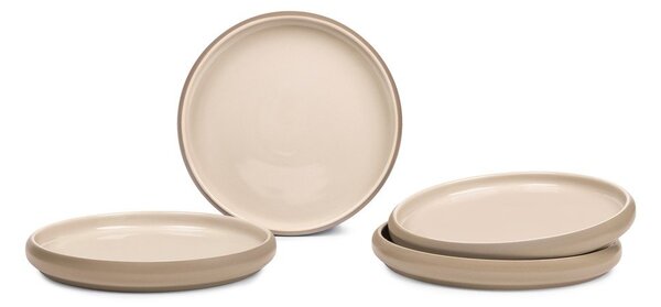Бежови глинени чинии в комплект 4 бр. ø 22 cm Terra Rondo – Bonami Selection