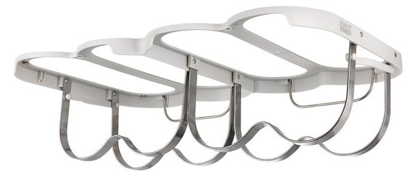 Стенен метален стелаж за вино в сребрист цвят брой бутилки 4 38,5x2x25 cm Cradle – Joseph Joseph