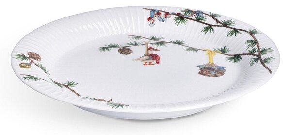 Бяла порцеланова чиния с коледен мотив ø 27 cm Hammershøi Christmas – Kähler Design