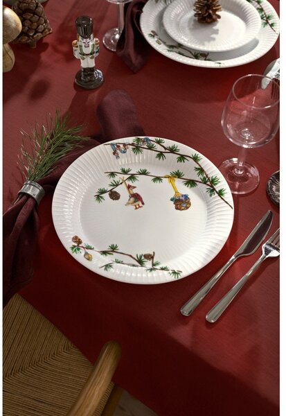 Бяла порцеланова чиния с коледен мотив ø 27 cm Hammershøi Christmas – Kähler Design