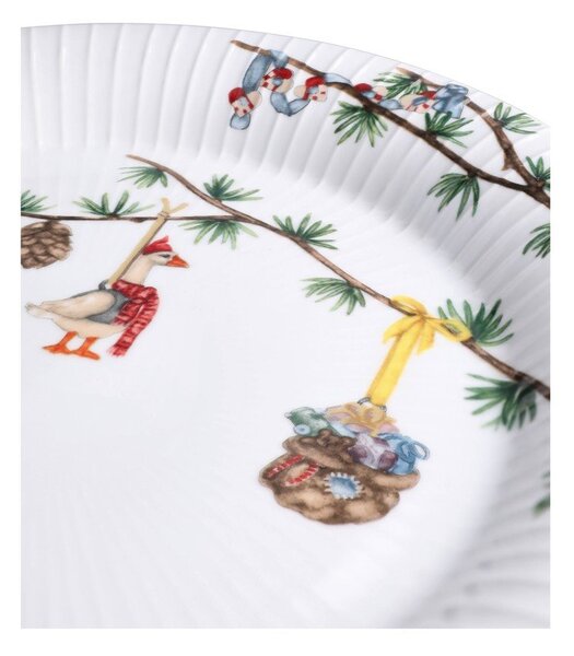 Бяла порцеланова чиния с коледен мотив ø 27 cm Hammershøi Christmas – Kähler Design