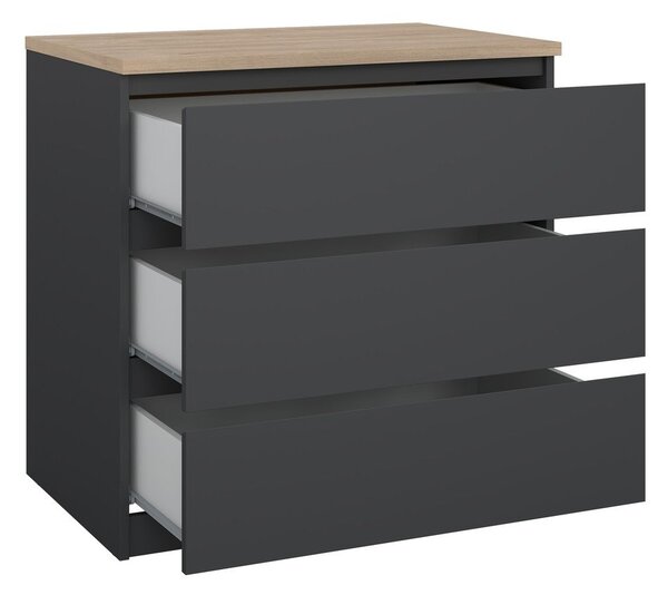 Тъмносив скрин 77x76x50 cm Naia – Tvilum