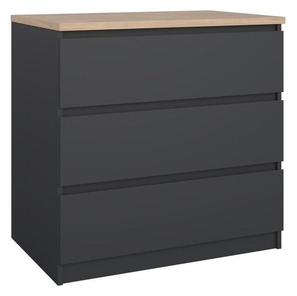 Тъмносив скрин 77x76x50 cm Naia – Tvilum