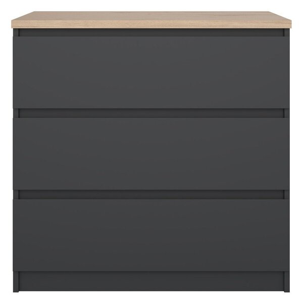 Тъмносив скрин 77x76x50 cm Naia – Tvilum