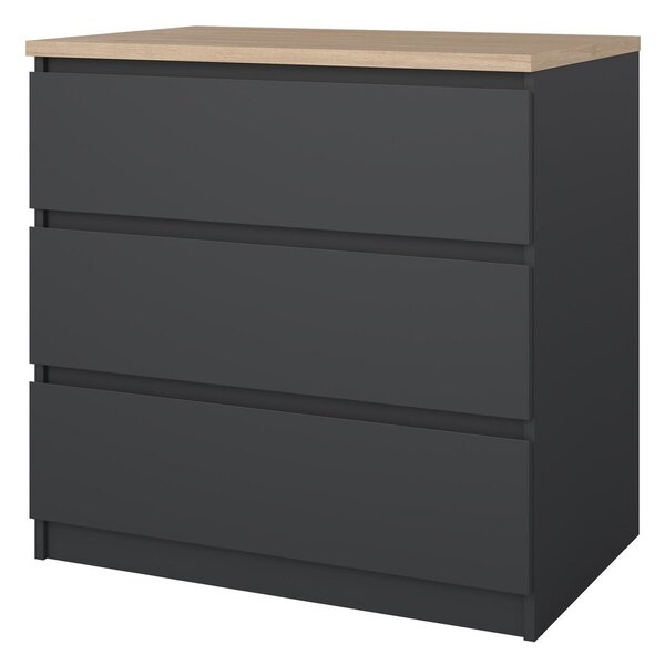 Тъмносив скрин 77x76x50 cm Naia – Tvilum
