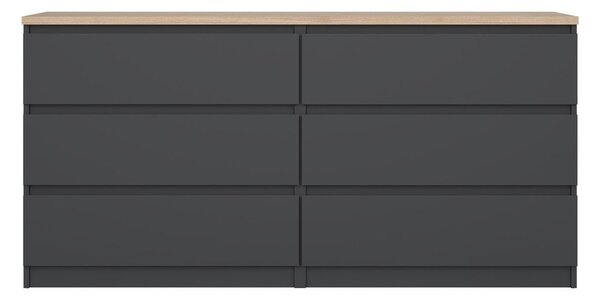 Тъмносив скрин 154x76x50 cm Naia – Tvilum