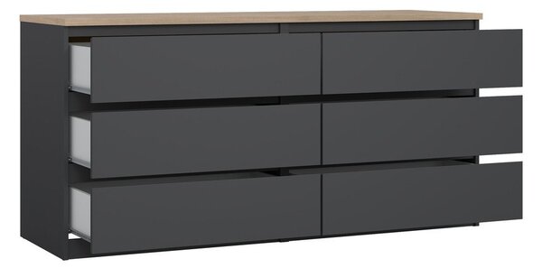 Тъмносив скрин 154x76x50 cm Naia – Tvilum
