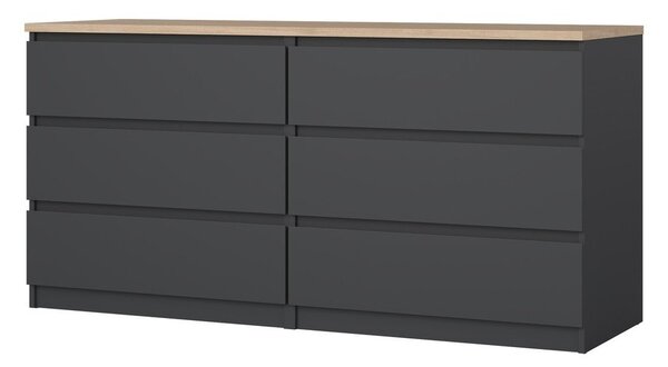 Тъмносив скрин 154x76x50 cm Naia – Tvilum
