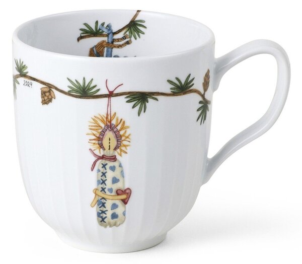 Бяла порцеланова чаша с коледен мотив 330 ml Hammershøi Christmas – Kähler Design