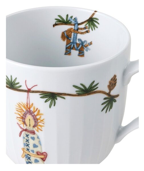 Бяла порцеланова чаша с коледен мотив 330 ml Hammershøi Christmas – Kähler Design