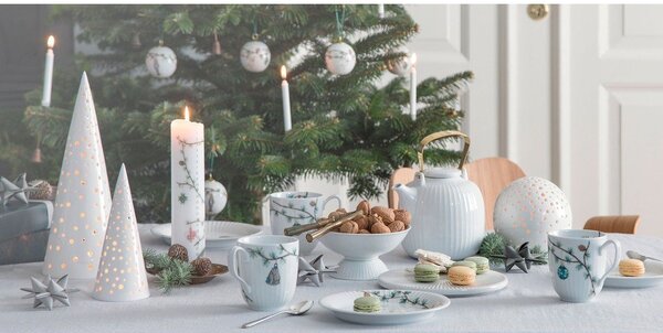 Бяла супена порцеланова чиния с коледен мотив ø 21 cm Hammershøi Christmas – Kähler Design
