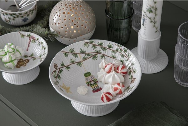 Бяла порцеланова купа с коледен мотив ø 16 cm Hammershøi Christmas – Kähler Design