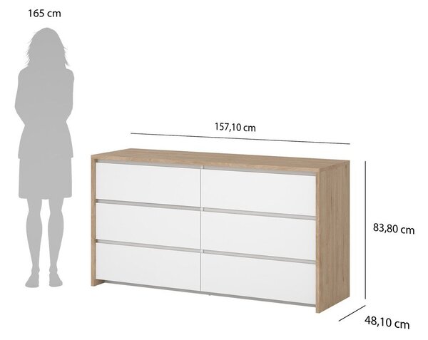 Бял скрин 157x84x48 cm Next – Tvilum