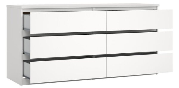 Бял скрин 154x76x50 cm Naia – Tvilum