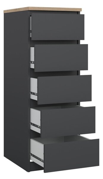 Тъмносив скрин 40x111x50 cm Naia – Tvilum