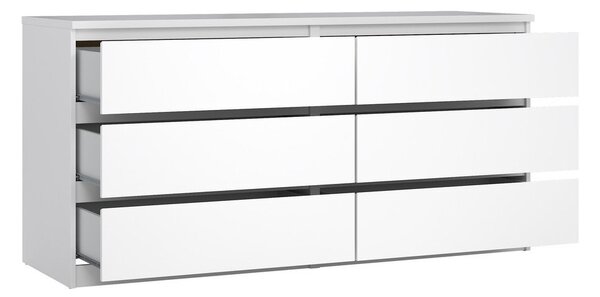 Бял скрин 154x76x50 cm Naia – Tvilum