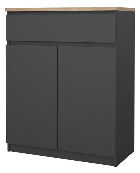 Тъмносив скрин 80x100x40 cm Naia – Tvilum