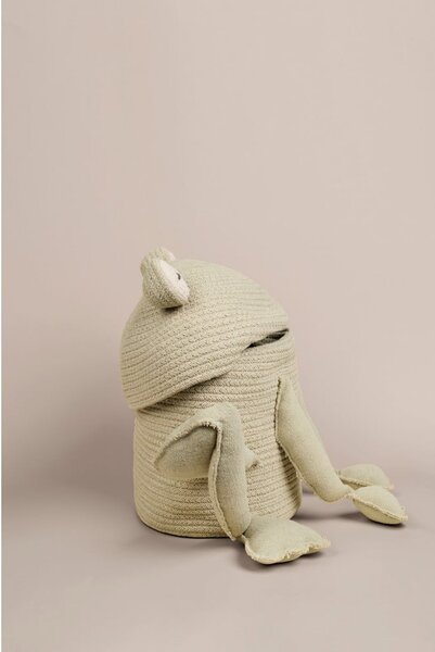 Светлозелена текстилна детска кошница за играчки ø 23x35 cm Fred the Frog – Lorena Canals