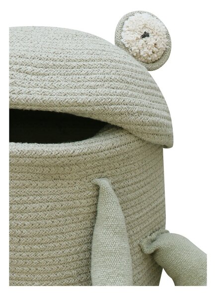 Светлозелена текстилна детска кошница за играчки ø 23x35 cm Fred the Frog – Lorena Canals