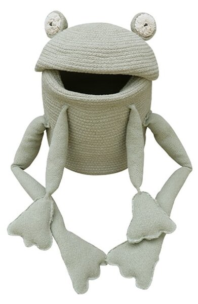 Светлозелена текстилна детска кошница за играчки ø 23x35 cm Fred the Frog – Lorena Canals