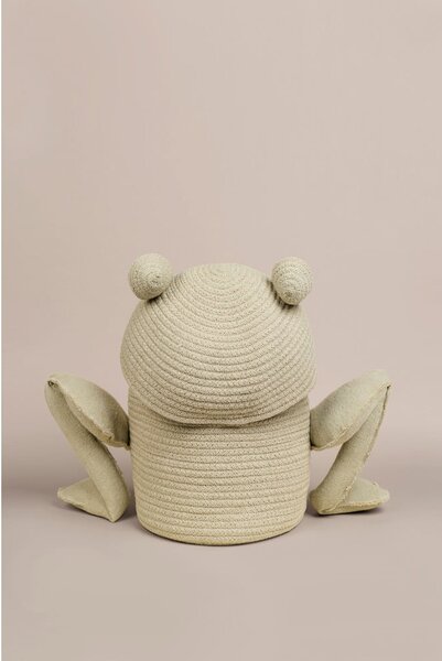 Светлозелена текстилна детска кошница за играчки ø 23x35 cm Fred the Frog – Lorena Canals