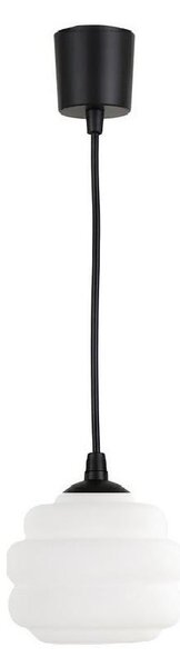 Brilagi - LED полилей на кабел RETRO GLASS 1xE27/60W/230V Ø 20 cm черен/бял