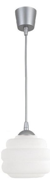 Brilagi - LED полилей на кабел RETRO GLASS 1xE27/60W/230V диам. 20 cm сребрист/бял