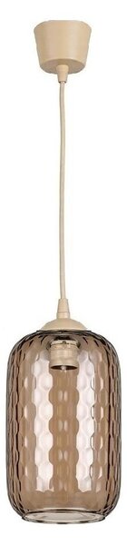 Brilagi - LED полилей на кабел R GLASS 1xE27/60W/230V Ø 14 см бежово/опушено кафяво