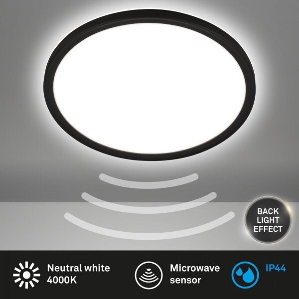 Briloner - LED плафон за баня със сензор MOVE LED/18W/230V IP44 Ø 29 см бял