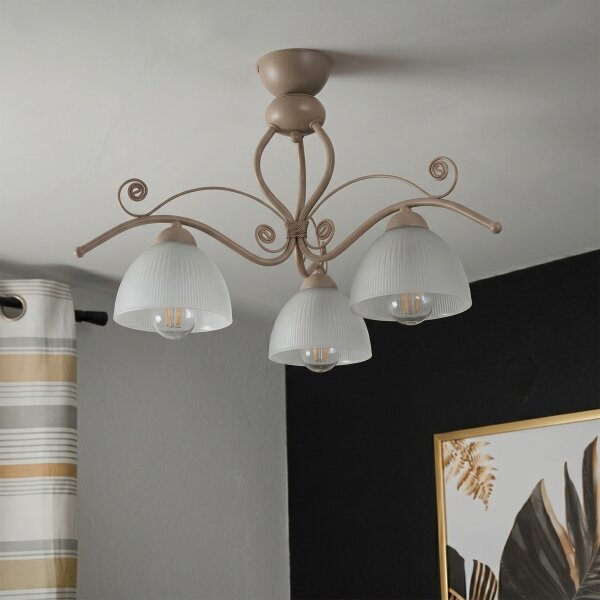 Brilagi - Полилей за повърхностен монтаж ANTICO MODERN 3xE27/60W/230V бежов