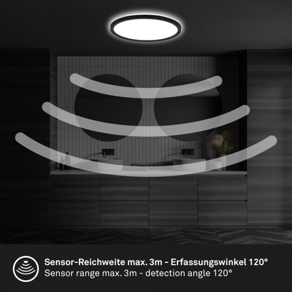Briloner - LED плафон за баня със сензор MOVE LED/18W/230V IP44 Ø 29 см бял