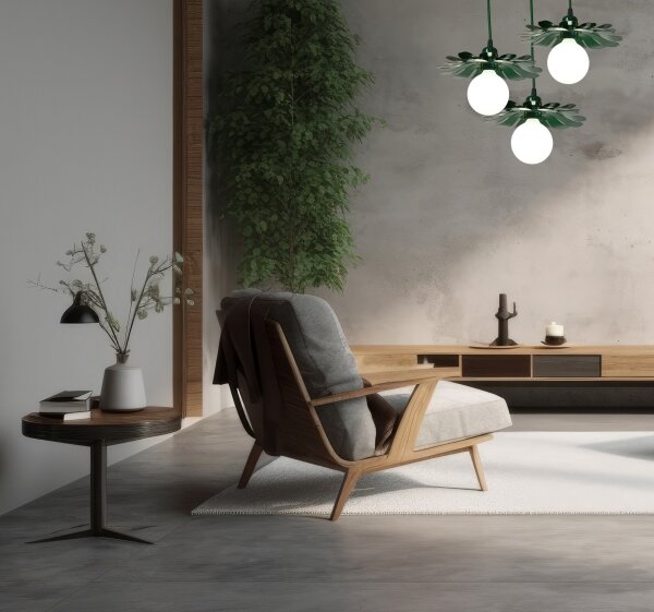 Bohemia-Design - Полилей на кабел 1xE27/60W/230V, зелен