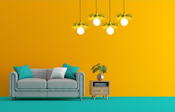 Bohemia-Design - Полилей на кабел 1xE27/60W/230V жълт