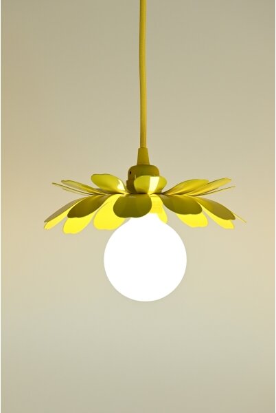 Bohemia-Design - Полилей на кабел 1xE27/60W/230V жълт