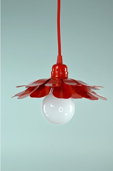 Bohemia-Design - Висяща лампа на кабел 1xE27/60W/230V червена