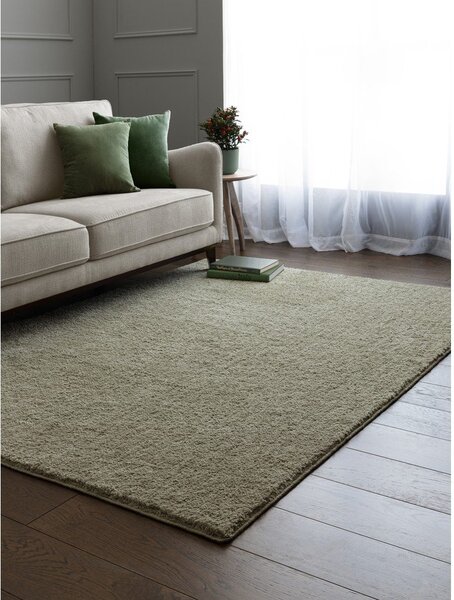 Зелен килим подходящ за пране 80x150 cm Super Snug – Asiatic Carpets