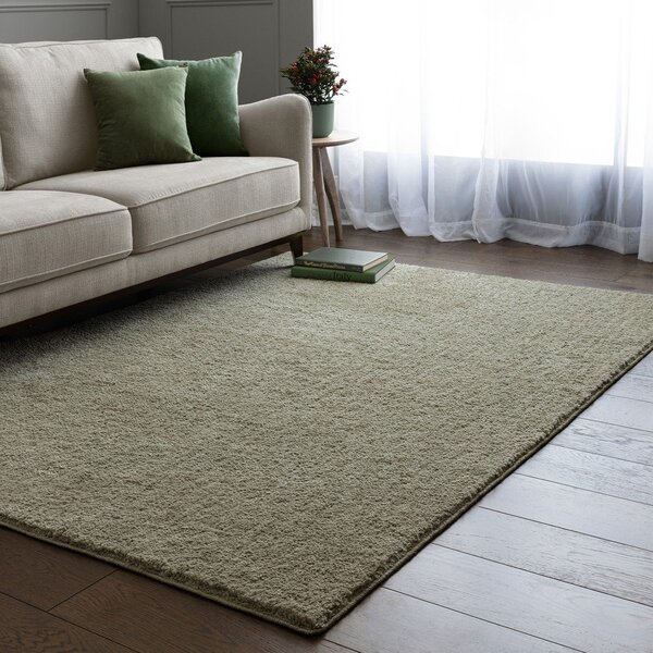 Зелен килим подходящ за пране 80x150 cm Super Snug – Asiatic Carpets