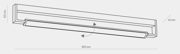 LED Аплик за баня DEKSTER LED/36W/230V IP44 черен