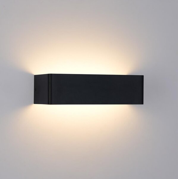 Brilagi - LED външно стенно осветително тяло DONNANI LED/12W/230V черно IP44