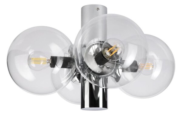 Плафон SFERIO 4xE14/5W/230V лъскав хром/прозрачен
