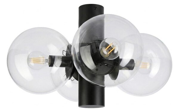 Плафон SFERIO 4xE14/5W/230V черен/прозрачен
