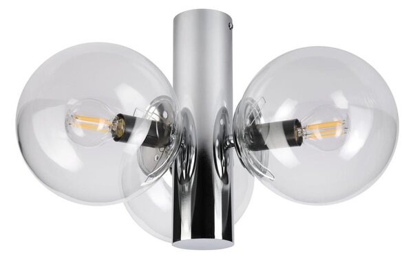 Таванно осветително тяло SFERIO 3xE14/5W/230V, блестящ хром/прозрачно