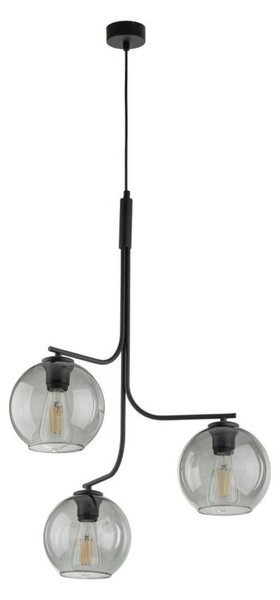 LED полилей на кабел CESAR 3xE27/15W/230V черен/димно сив