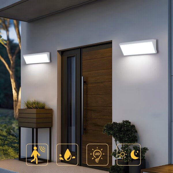 Brilagi - LED външна стенна лампа TRIANGLE LED/42W/230V бяла IP65