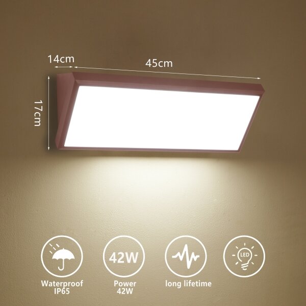 Brilagi - LED външно стенно осветително тяло TRIANGLE LED/42W/230V, кафяво, IP65