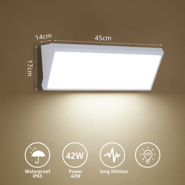 Brilagi - LED външна стенна лампа TRIANGLE LED/42W/230V бяла IP65