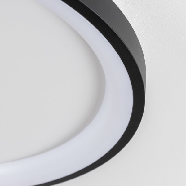 Brilagi - LED димируем таванен плафон FALCON SLIM LED/42W/230V Ø 50 см черен + дистанционно