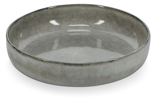 Зелена/сива глинена чиния за сервиране ø 28 cm Meridian – Salt&Pepper